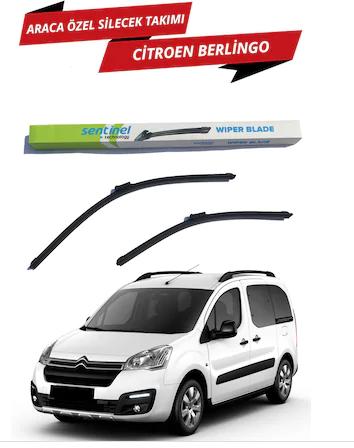 Citroen Berlingo 2008 Sonrası Sentinel Araca Özel Muz Ön Silecek Takımı Sağ Sol image 0