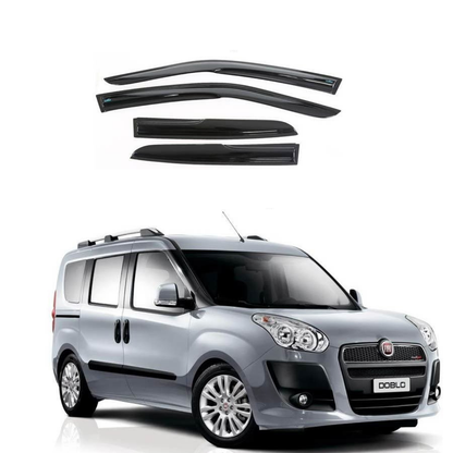 Fiat Doblo 2 2010-2020 Mugen Cam Rüzgarlığı Seti 4'lü İthal image 0