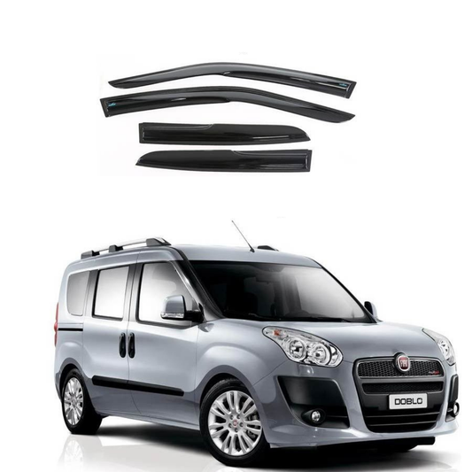 Fiat Doblo 2 2010-2020 Mugen Cam Rüzgarlığı Seti 4'lü İthal image 0