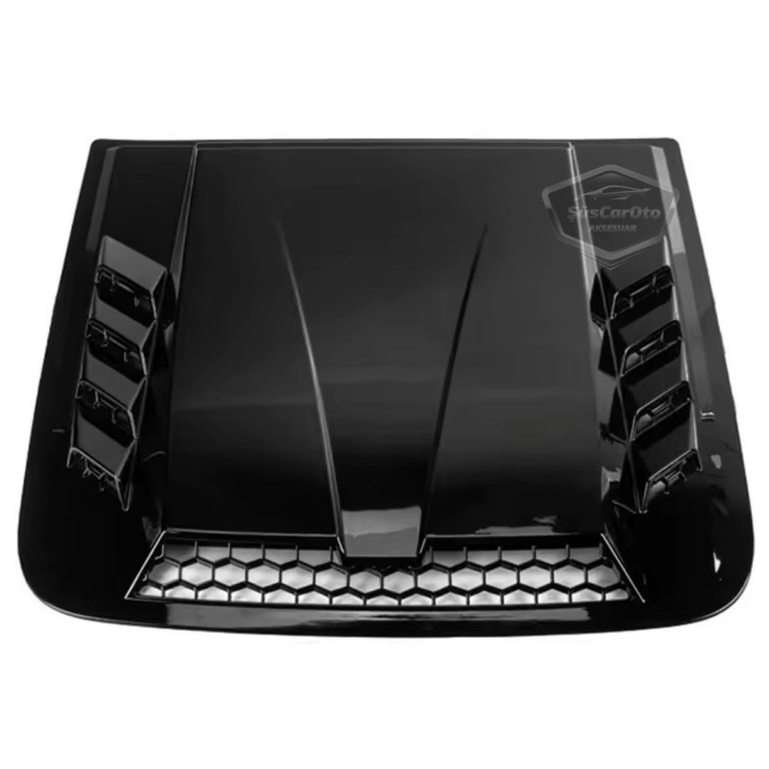 Üniversal Her Araca Uyumlu Geniş Büyük Boy Kaput Üstü Havalandırma Izgarası Tavan Vent Air Scoop İthal Petekli 51 x 47 cm image 1