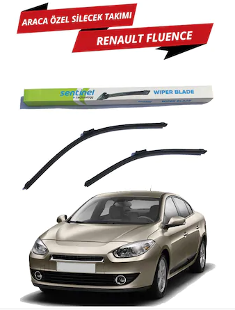 Renault Fluence Sentinel Araca Özel Muz Ön Silecek Takımı Sağ Sol image 0