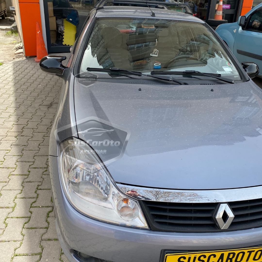 Renault Symbol 2008-2012 Thalia Uyumlu Batman Yarasa Ayna Kapağı Piano Black ABS Plastik image 5