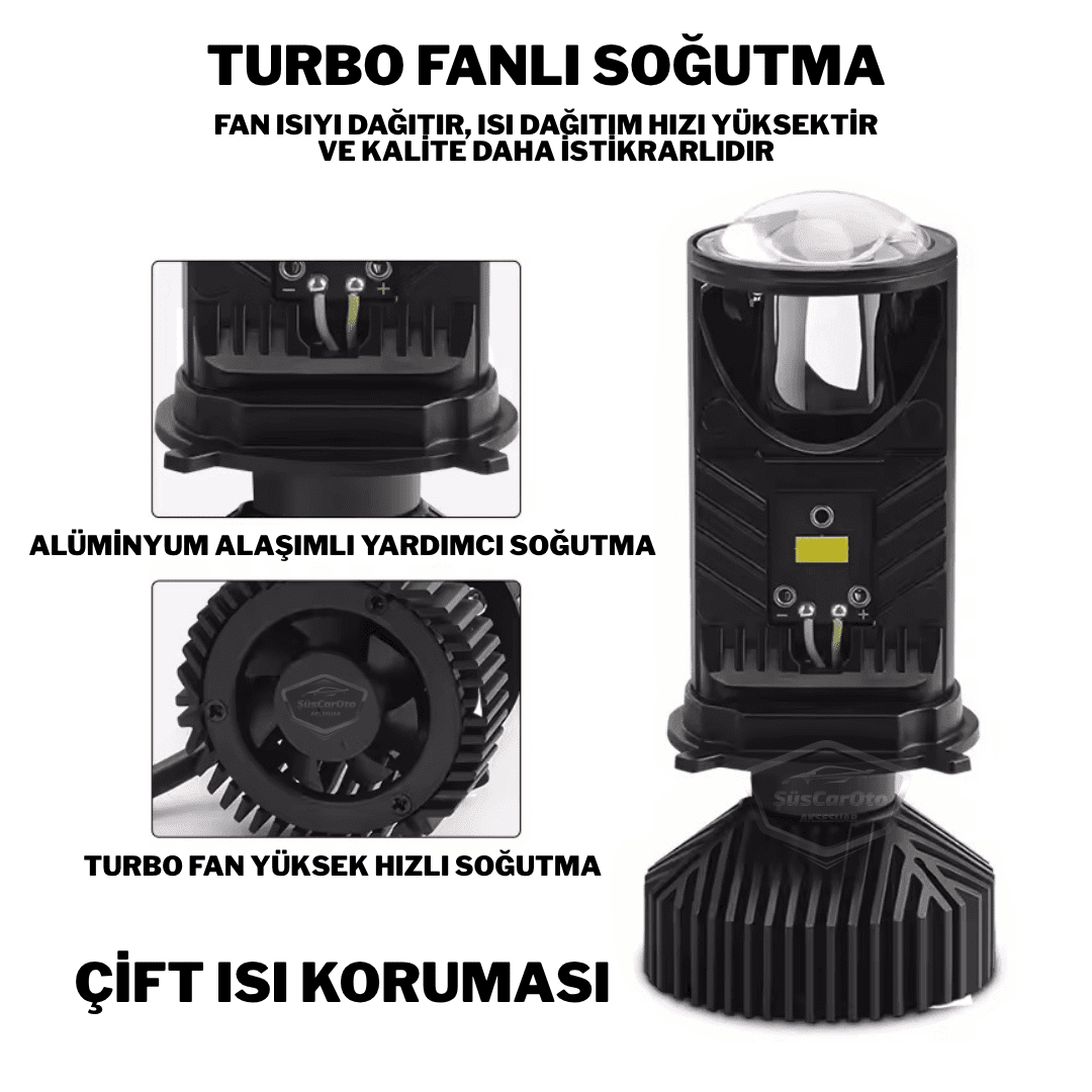 H4 Lazer Mercekli Far Ampulü Ufuk Çizgili Otomobil Araç Motosiklet Uyumlu Profesyonel Mini Projektör LED Beyaz Led Xenon Lamba Şimşek Etkili Uzun Kısa 2 Adet 9/36v image 1