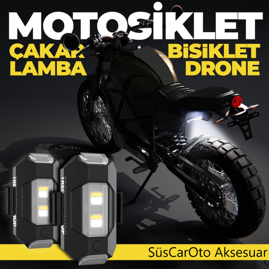 RGB Drone Bisiklet Uçak Motosiklet Otomotiv Mini Çakar Led Lamba Kablosuz Şarjlı 1 Adet image 0