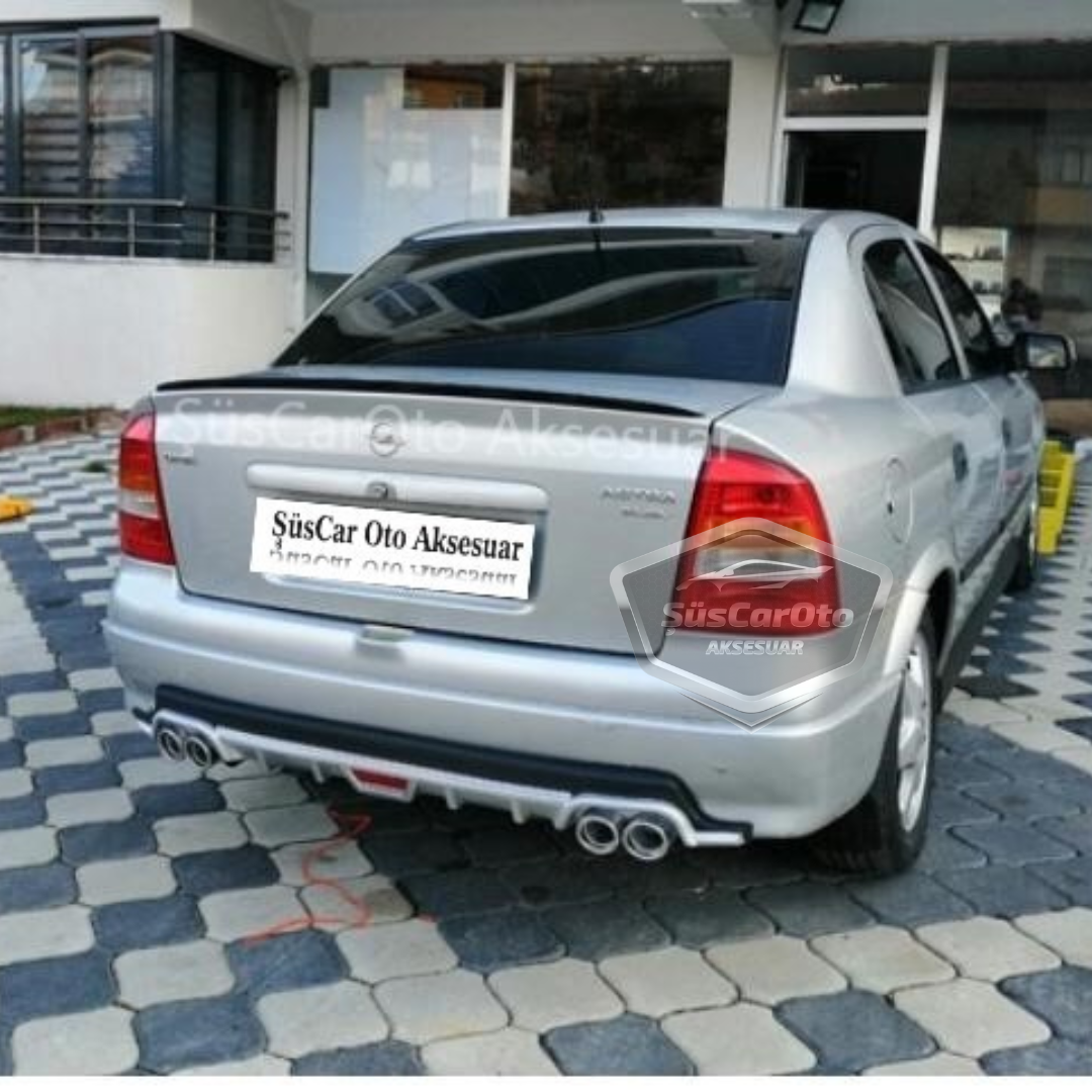 Opel Astra G 1998-2004 Bagaj Üstü Spoiler Bagaj Çıtası Piano Black Parlak Siyah image 5