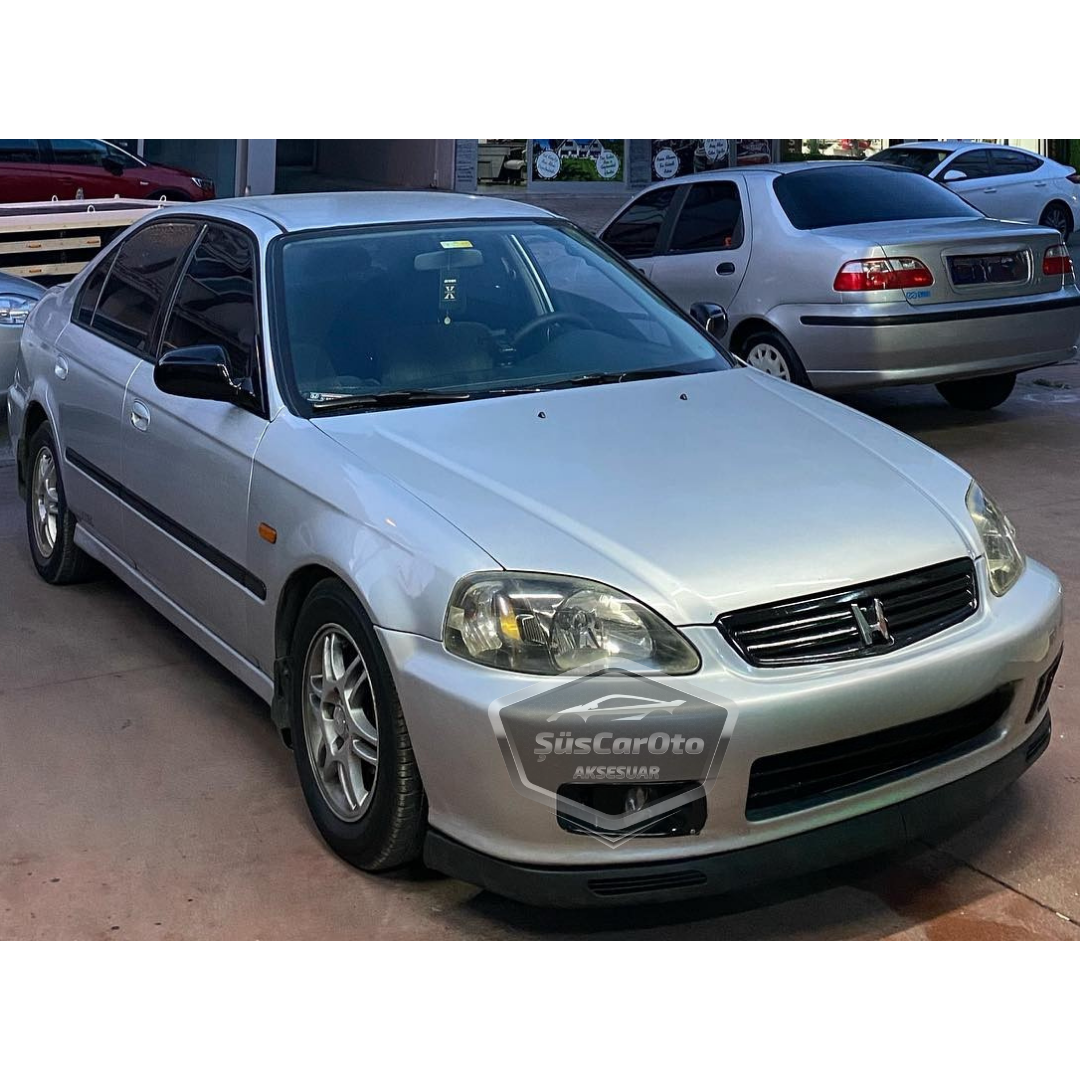 Honda Civic İES EK EJ 1996-2000 Uyumlu Üniversal V2 Laguna Lip Esnek Ön Lip 2 Parça Tampon Altı Dil Karlık Ön Ek image 3
