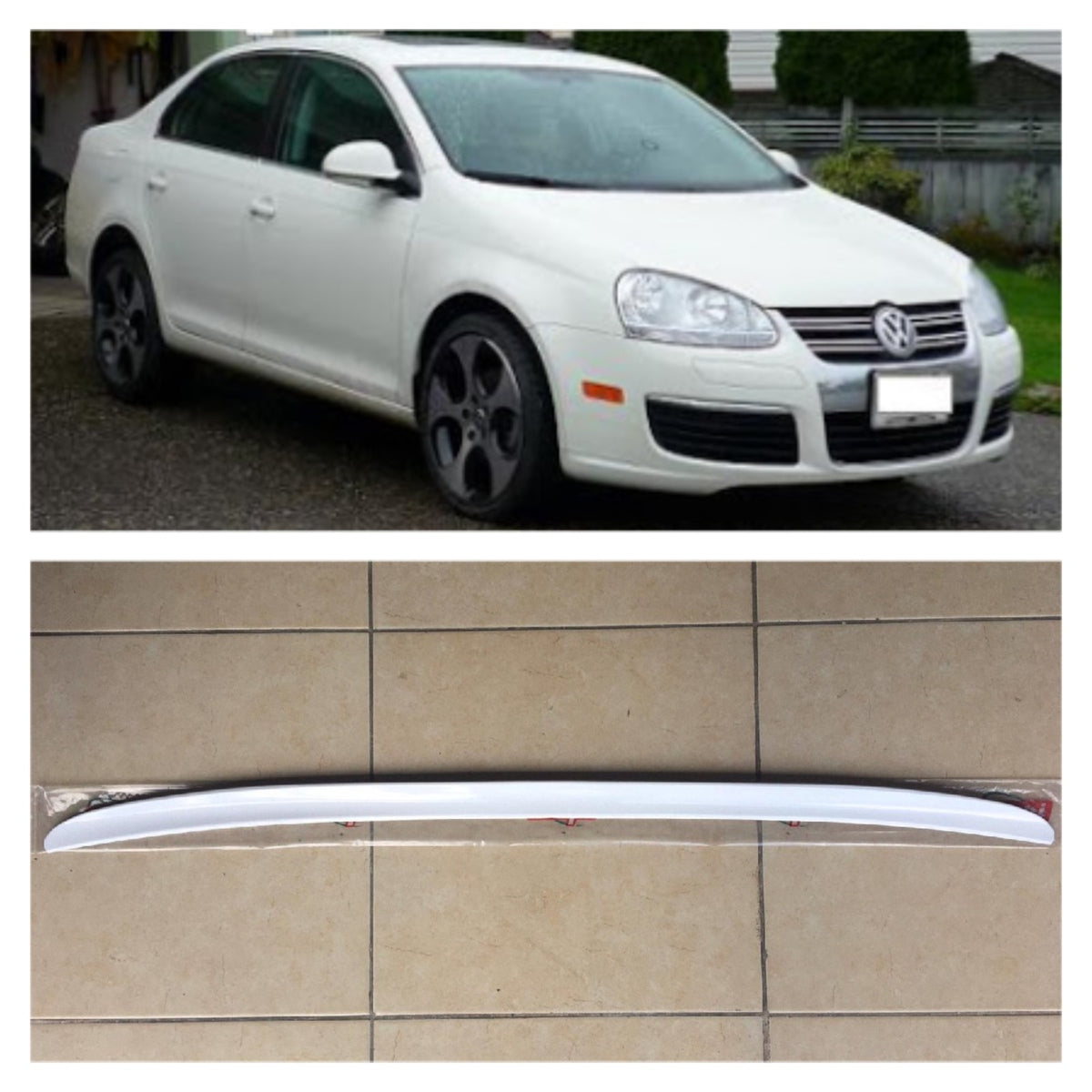Volkswagen Jetta 06-10 Bagaj Üstü Spoiler Çıtası Parlak Beyaz image 1