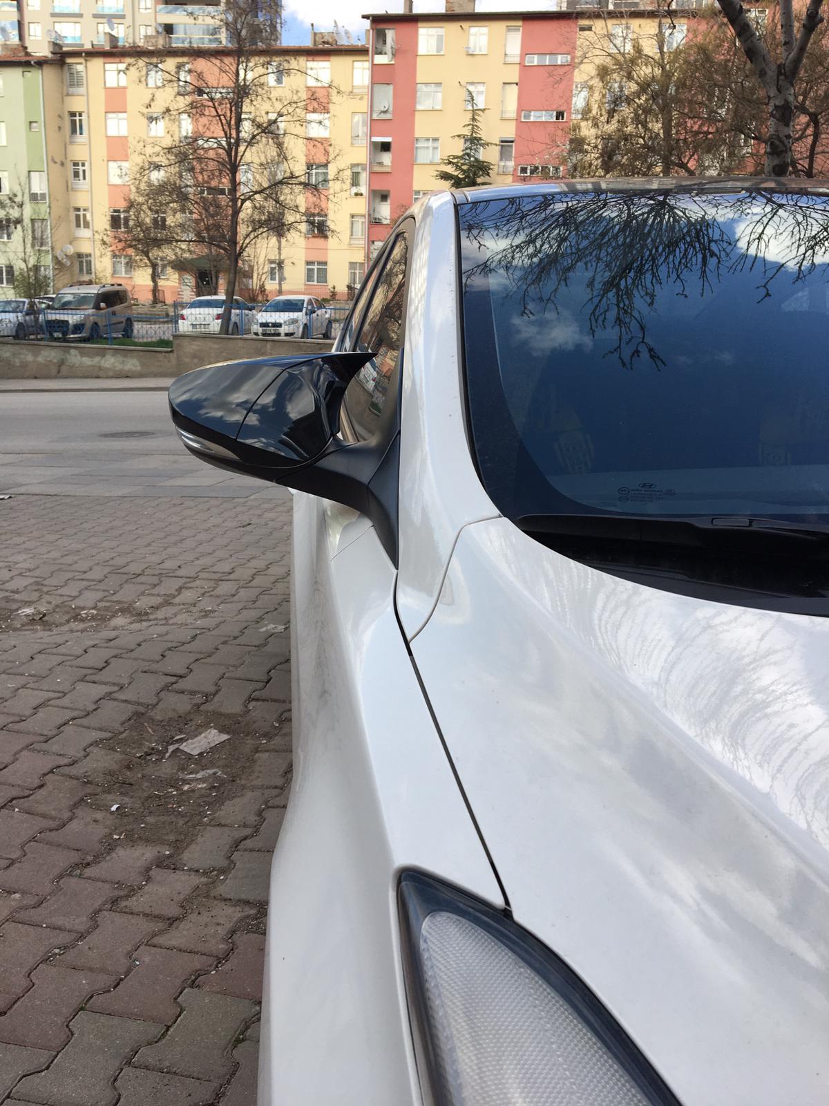 Hyundai Accent Blue Sinyalli Batman Yarasa Ayna Kapağı Piano Black ABS Plastik image 4