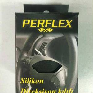 PERFLEX DERİ DESENLİ SÜPER İNCE SİLİKON DİREKSİYON KILIFI SİYAH image 3