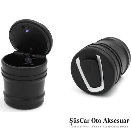 BMW Tip Mini Mavi Led Işıklı Spor Oto Araç İçi Küllük image 1