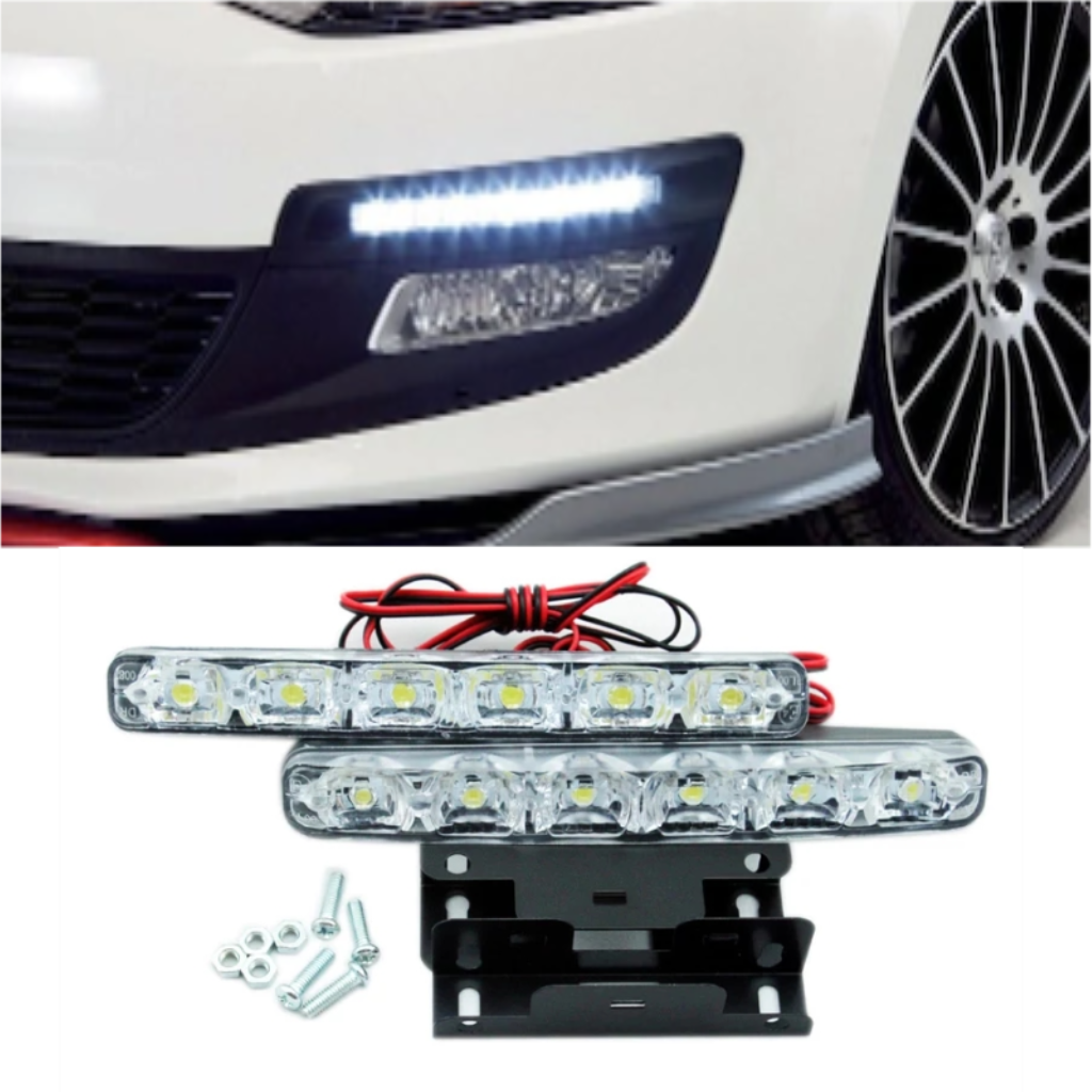 6 Ledli Gündüz Farı Gündüz Ledi DRL Led Lamba 18W Su Geçirmez image 0