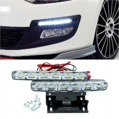 6 Ledli Gündüz Farı Gündüz Ledi DRL Led Lamba 18W Su Geçirmez image 0