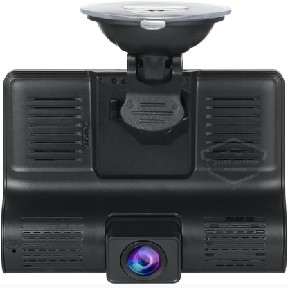 3 Kameralı Kayıt Cihazı İç Ön Arka Geri Görüş Kameralı Monitör 4.0" 1080P Full HD Kayıt Çarpışma Algılayıcı Sensörlü Gece Görüşlü Park Sensörü Sesli Yol Kayıt image 9