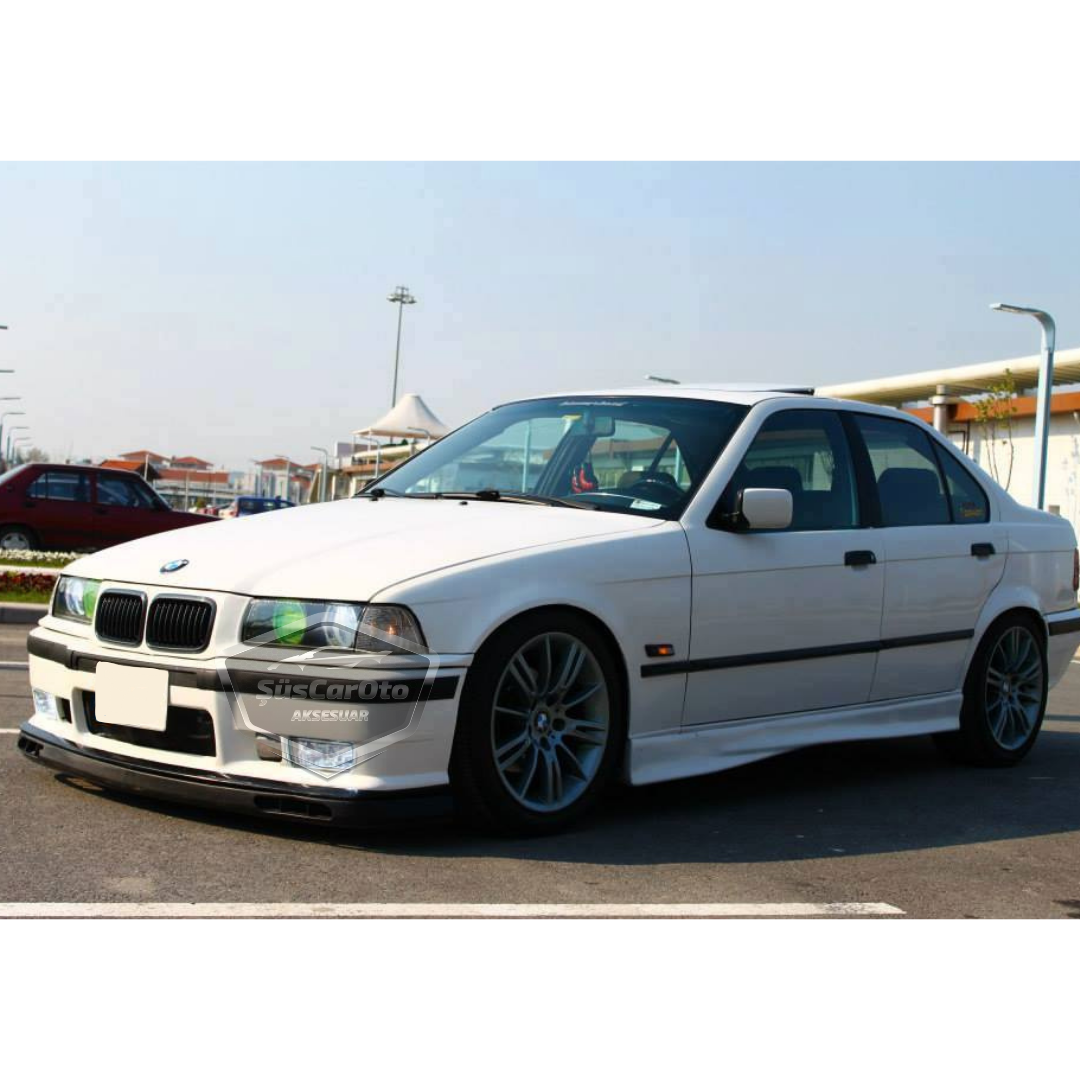 BMW 3 Serisi E36 1990-2000 Uyumlu Üniversal Laguna Lip Esnek Ön Lip 2 Parça Tampon Altı Dil Karlık Ön Ek image 6
