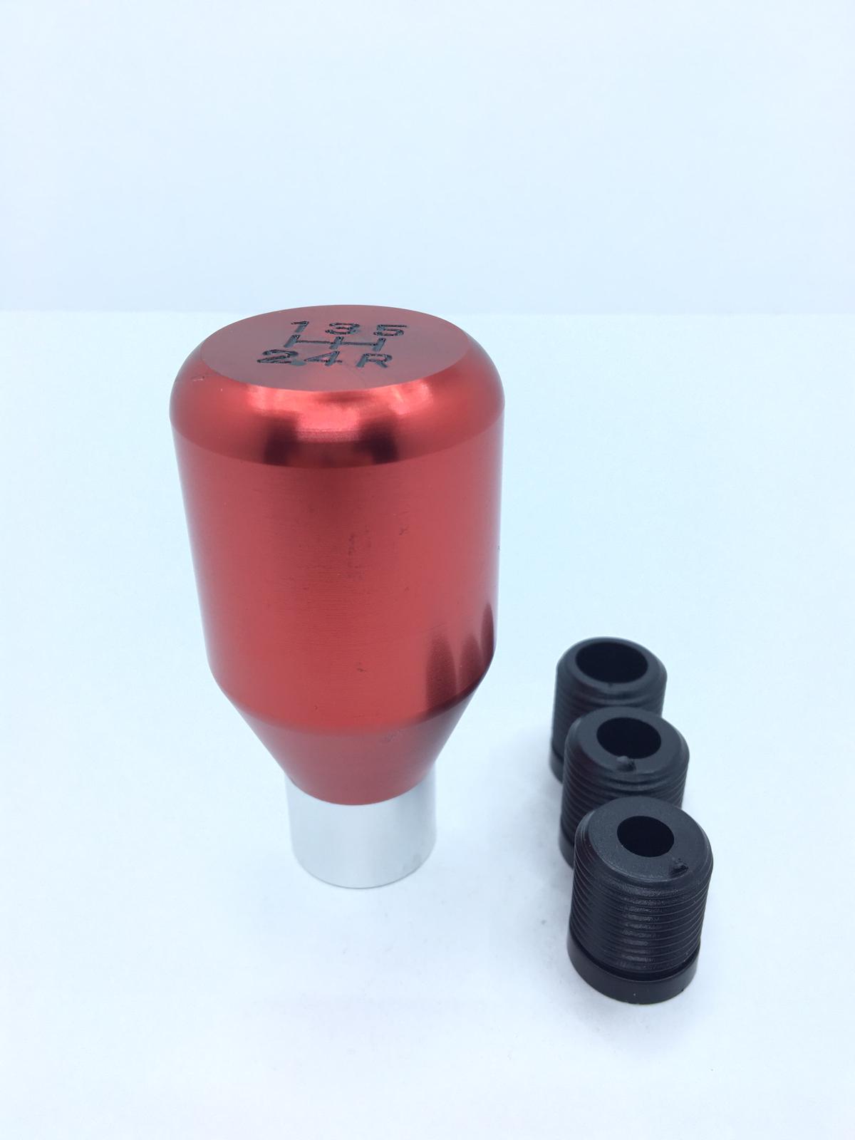 Üniversal Metal Spor Görünümlü Vites Topuzu Aparatlı Düz Tip Kırmızı image 0