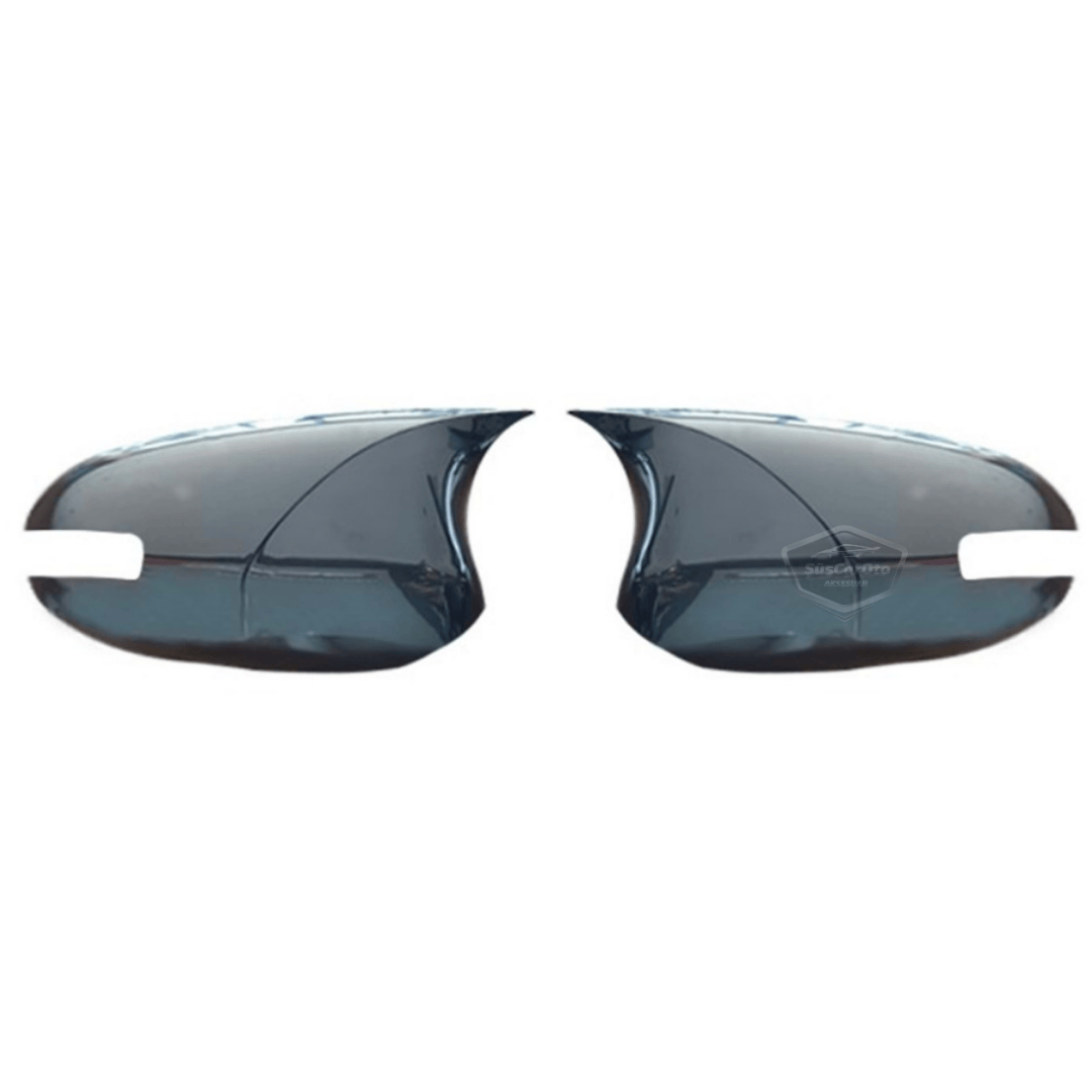 Toyota Corolla E140 FL Sinyalli 2010-2012 Uyumlu Batman Yarasa Ayna Kapağı Piano Black ABS Plastik Sağ Sol Takım image 1