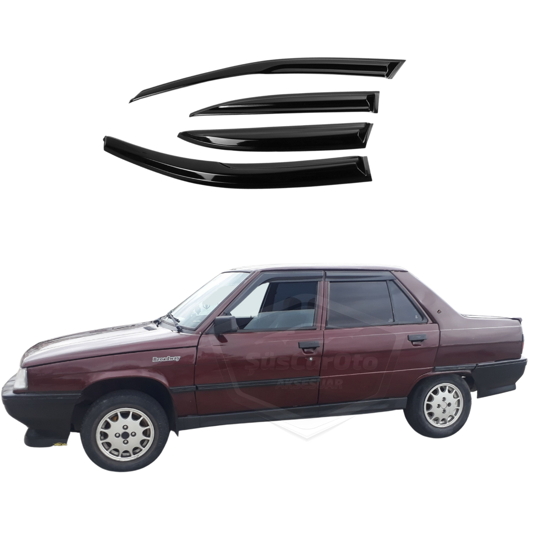 Renault 9-11 Broadway Fairway Spring Flash Tüm Kasalar İçin Uyumlu Mugen Cam Rüzgarlığı Seti 4'lü İthal image 0