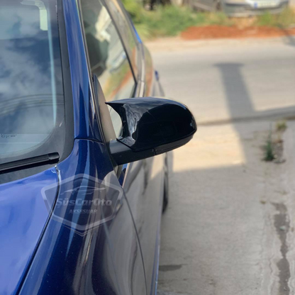 Vw Jetta MK5 2005-2010 Batman Yarasa Ayna Kapağı Piano Black ABS Plastik image 2