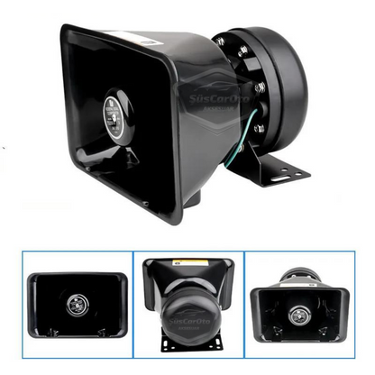 Profesyonel Polis Sireni Uzaktan Kumandalı Güçlü Siren Kablosuz Wireless Kontrol Korna Megafonlu Mikrofonlu Metal 200W 12V AS920 image 4