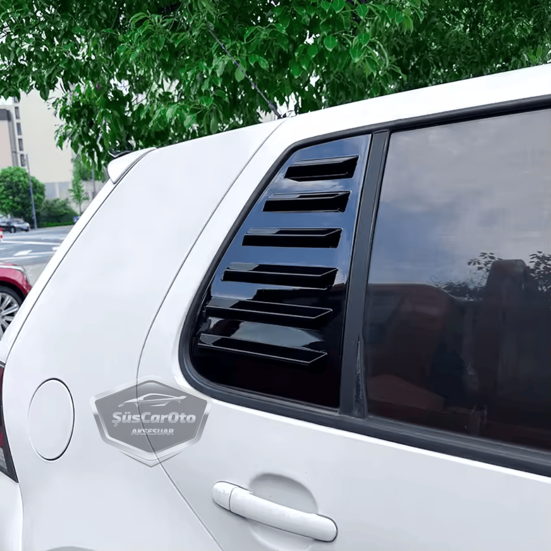 Vw Golf 4 1997-2003 Uyumlu Kelebek Cam Izgarası Kelebek Cam Vizörü Havalandırma Sağ Sol Takım Parlak Siyah image 1