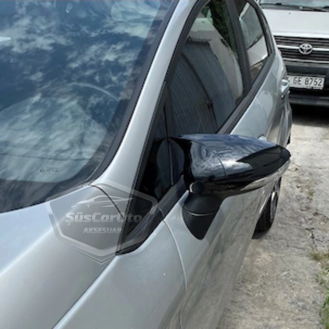 Ford Fiesta 2008-2017 Batman Yarasa Ayna Kapağı Piano Black ABS Plastik image 2