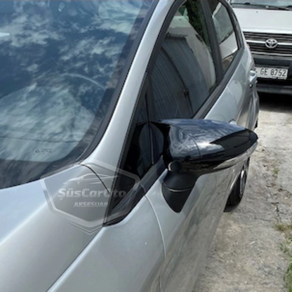Ford Fiesta 2008-2017 Batman Yarasa Ayna Kapağı Piano Black ABS Plastik image 2