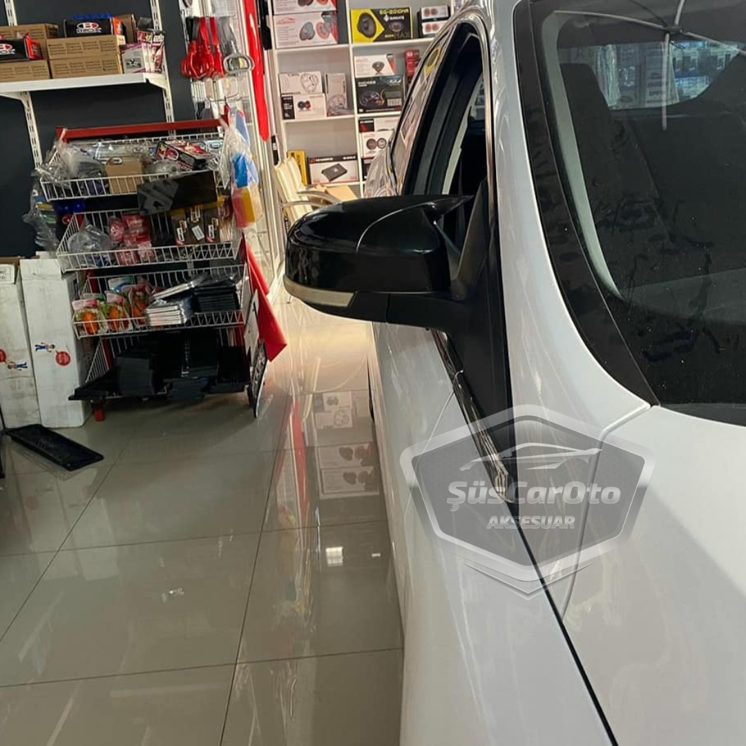 Ford Focus 3 3.5 2011-2018 Batman Yarasa Ayna Kapağı Piano Black ABS Plastik image 2