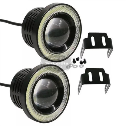 Ford Focus 2.5 2009-2011 Uyumlu Üniversal Mercekli Angel Sis Farı Metal Su Geçirmez 76 mm Turuncu Halkalı Gündüz Farı Angel Eyes 2 Adet image 7