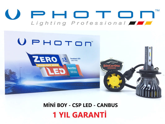 Photon Zero +2 Plus Yeni Nesil Mini CSP Led Xenon Şimşek Etkili Soğutuculu Slim Zenon 6000K H11 image 0