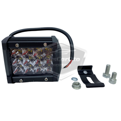 Off Road Led Lamba Delici Yayıcı Beyaz Kare Sis Farı Projektör 45W 12 Led Metal Arazi Çalışma Lambası 1 Adet image 3
