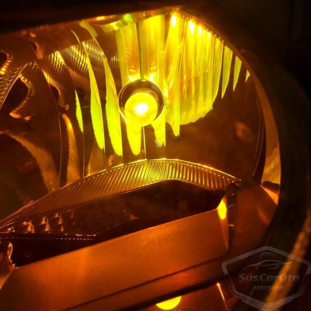 Carub Diadem Ampul Krom Amber Park Sinyal Ampulü Gündüz Farı T20 WY21/5W 12V Turuncu Işık Colormatik 2'li Takım
