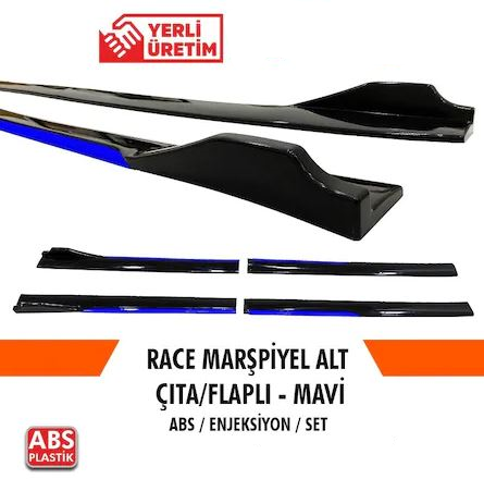 Üniversal Piano Black Kulaklı Flaplı Marşpiyel Lipi Bıçağı Mavi image 0