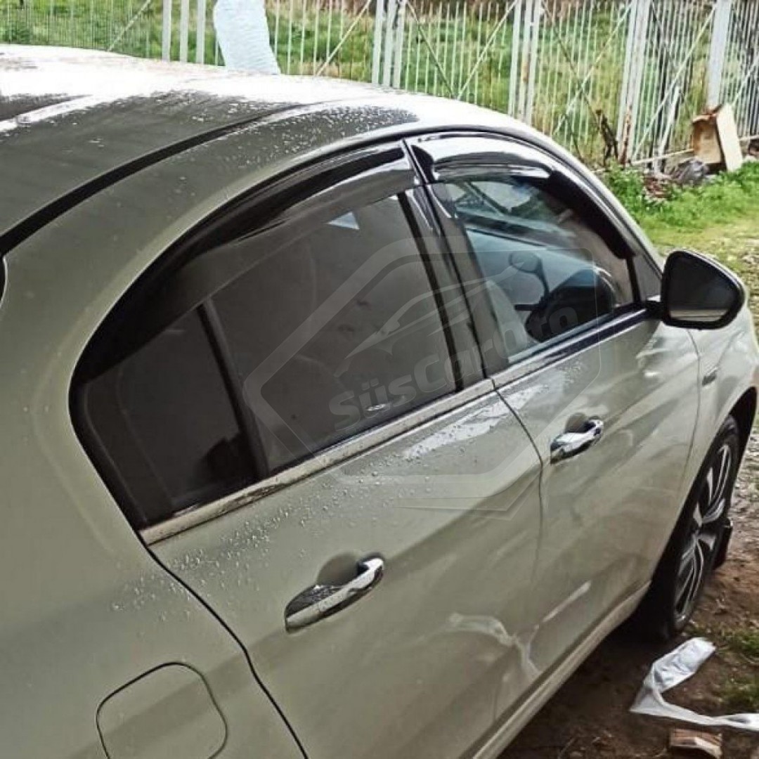 Fiat Egea Hb-Sedan 2015 Sonrası Mugen Cam Rüzgarlığı Seti 4'lü İthal image 1