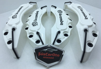 Brembo Fren Kaliper Kapağı 4'lü Set Üniversal 17'' ve Üzeri Beyaz image 1