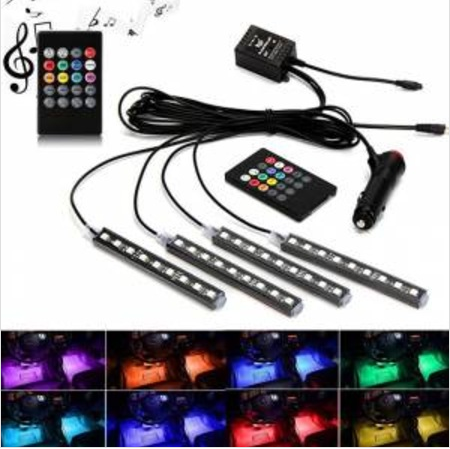 Müziğe Sese Duyarlı Ayak Altı Led Kumandalı RGB Ayak Aydınlatması 8 Renk 12V image 0