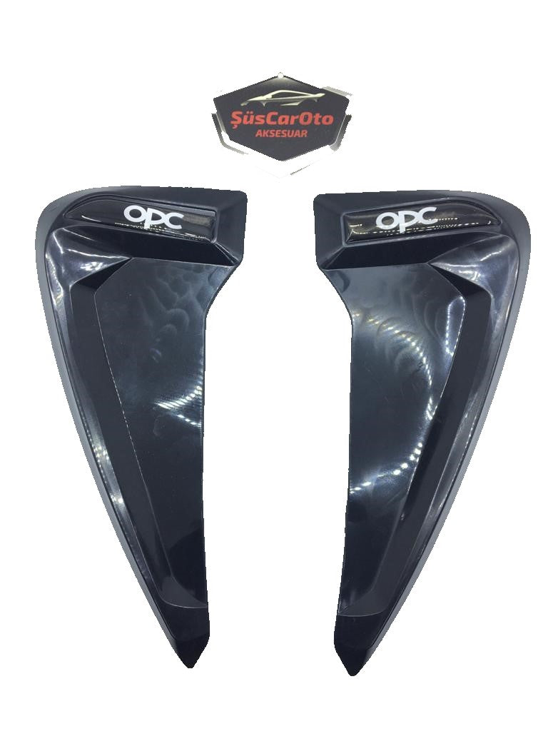 OPC Logolu Piano Black Esnek Çamurluk Venti Izgarası Sağ Sol 2 Adet image 0