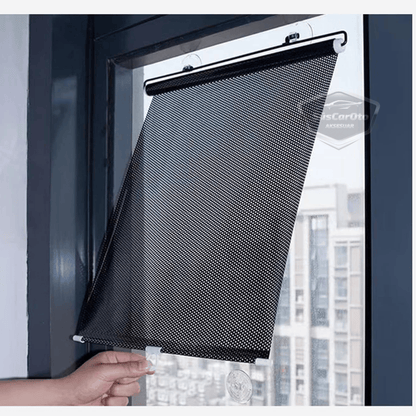 Oto Katlanır Stor Model Güneşlik Ön Arka Cam Gölgelik Siyah Noktalı Otomatik Sürgülü Yeni Nesil Güneş Koruyucu Oto Araba Suv Tır 68 cm x 125 cm image 5