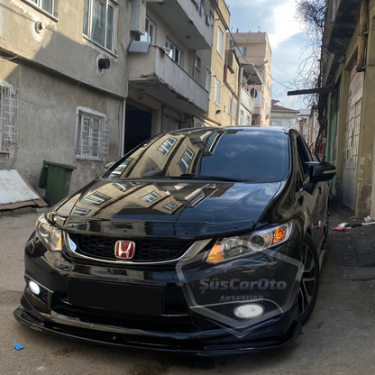 Honda Civic FB7 2012-2016 Batman Yarasa Ayna Kapağı Piano Black ABS Plastik image 3