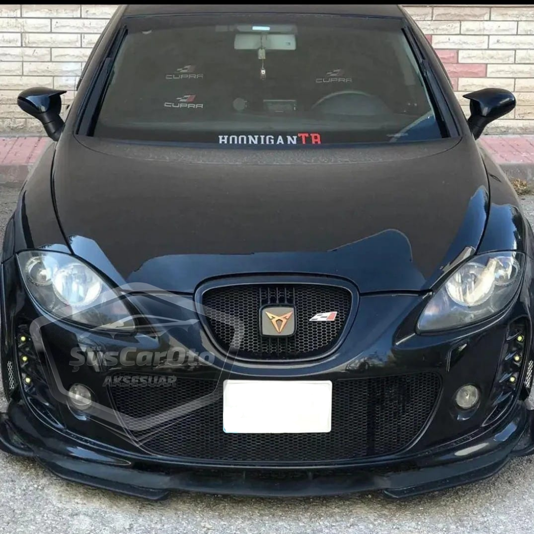 Seat Leon Mk2 2005-2008 Makyajsız Kasa İle Uyumlu Batman Yarasa Ayna Kapağı Piano Black ABS Plastik image 5