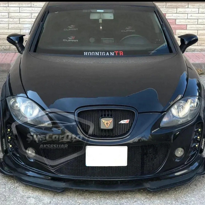 Seat Leon Mk2 2005-2008 Makyajsız Kasa İle Uyumlu Batman Yarasa Ayna Kapağı Piano Black ABS Plastik image 5