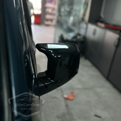 Peugeot Bipper 2008-2022 Uyumlu Batman Yarasa Ayna Kapağı Piano Black ABS Plastik image 0