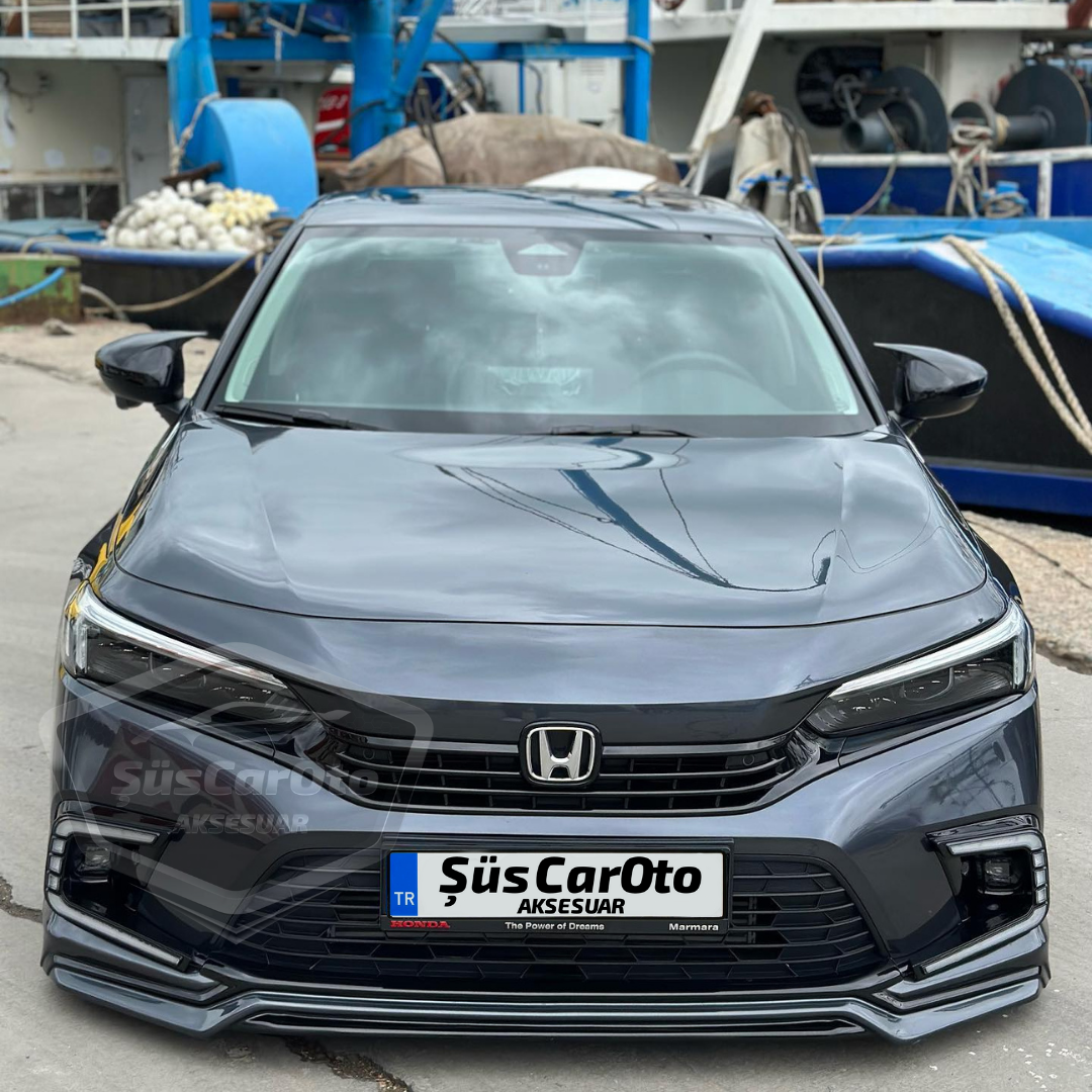 Honda Civic FE 2022 Sonrası Uyumlu Batman Yarasa Ayna Kapağı Piano Black ABS Plastik image 5