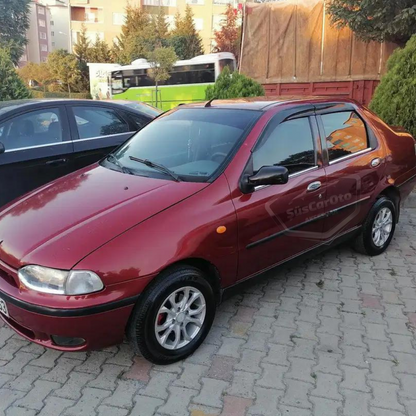 Fiat Albea Palio Siena Hb&amp;Sedan Uyumlu Mugen Cam Rüzgarlığı Seti Piano Black 4'lü İthal image 5