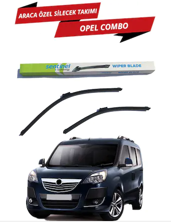 Opel Combo D 2012 Sonrası Sentinel Araca Özel Muz Ön Silecek Takımı Sağ Sol image 0