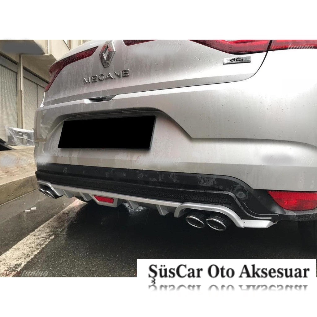Renault Megane 4 Hb 4 Çıkışlı Egzoz Görünümlü Difüzör Tampon Eki image 4