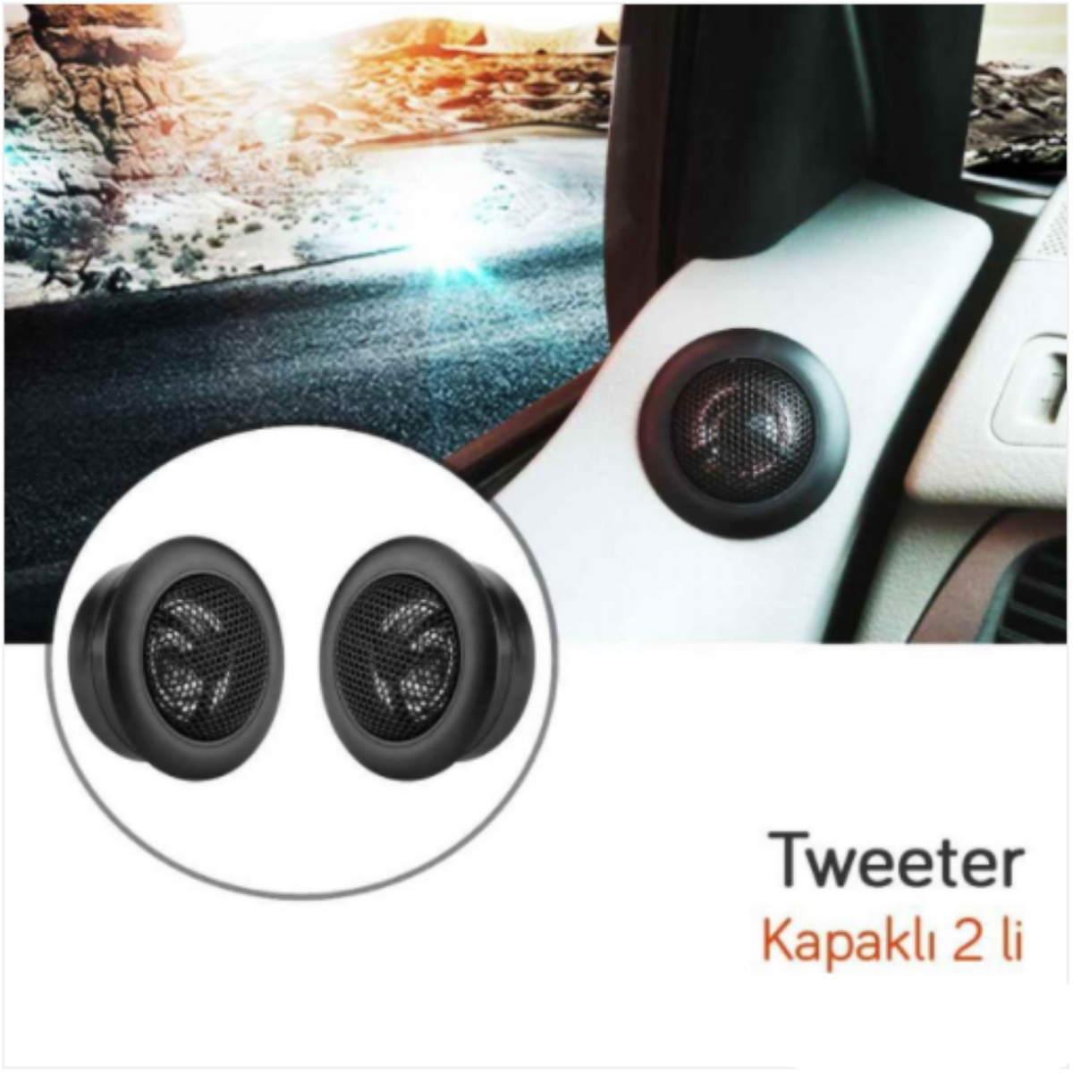 ŞüsCarOto TS-T120 Oto Araç Kapaklı Tweeter Küçük Hoparlör 800W 2'li Takım image 4