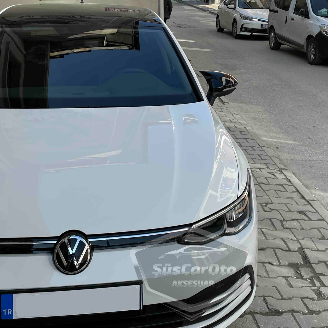 Vw Golf 8 2019 Sonrası Uyumlu Batman Yarasa Ayna Kapağı Piano Black ABS Plastik image 2