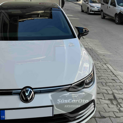 Vw Golf 8 2019 Sonrası Uyumlu Batman Yarasa Ayna Kapağı Piano Black ABS Plastik image 2