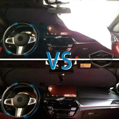 Oto Katlanabilir Premium Ön Güneşlik Ön Arka Cam Gölgelik Metalize Yeni Nesil Güneş Koruyucu Oto Araba Suv Tır 69 cm x 149 cm image 5
