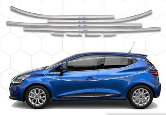 Renault Clio 4 Hb Krom Cam Çıtası 8 Parça 2012 ve Üzeri image 4